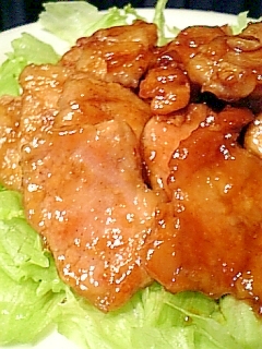 ブロックを使って!豚もも肉の甘酢焼き♪