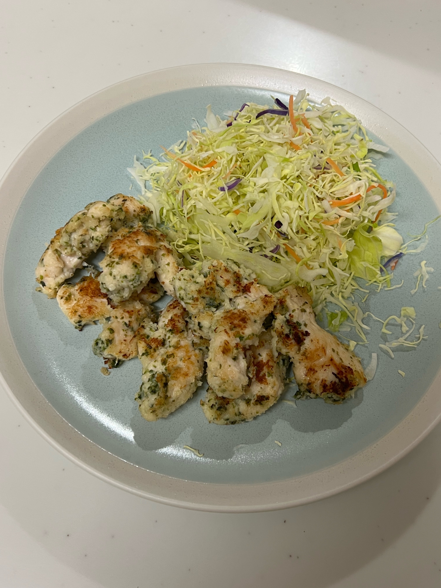 ささみの青のりチーズパン粉焼き