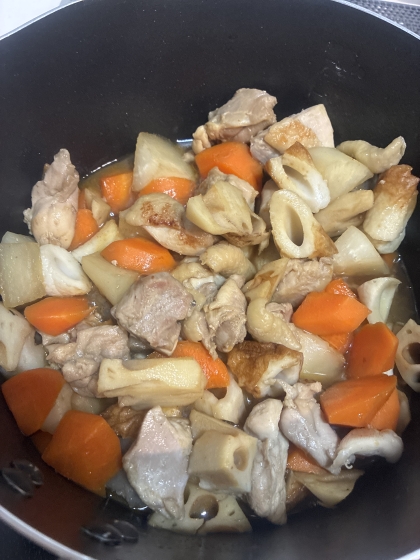 鶏モモ肉の簡単煮物　筑前煮風