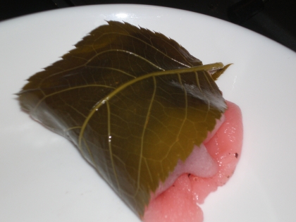 白玉粉で作る【桜餅】～関東風～