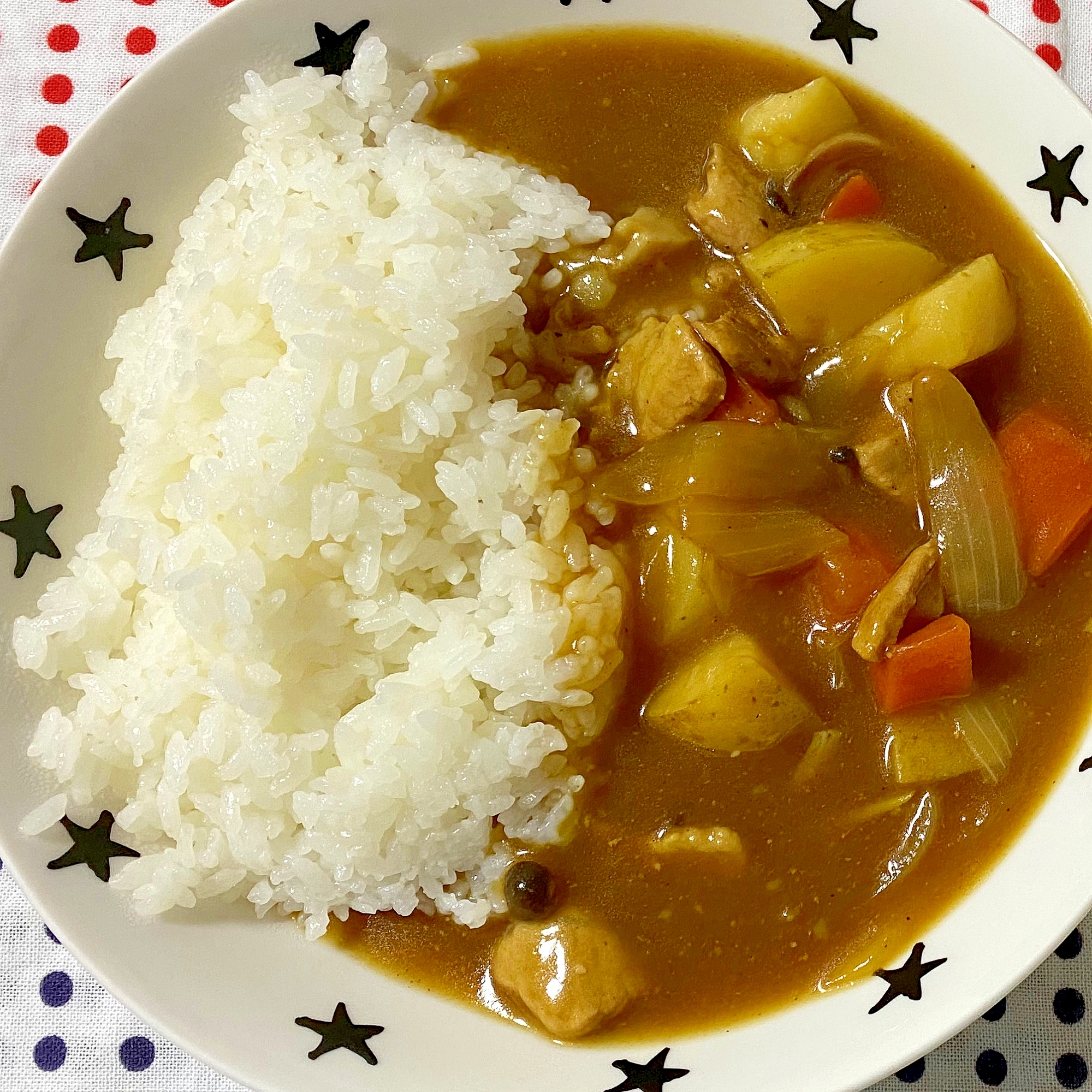 豚ロース肉でカレーライス