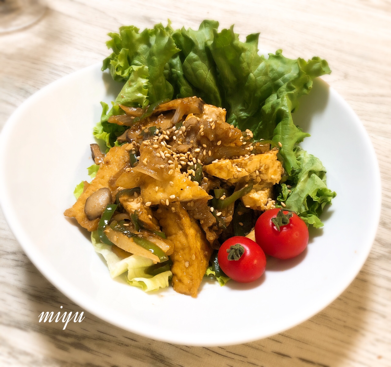 お弁当に！牛肉と厚揚げの甘辛味噌炒め