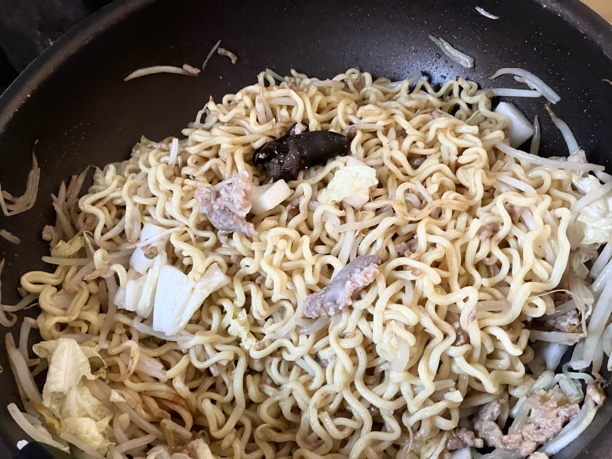 牛ハラミと白菜焼きそば