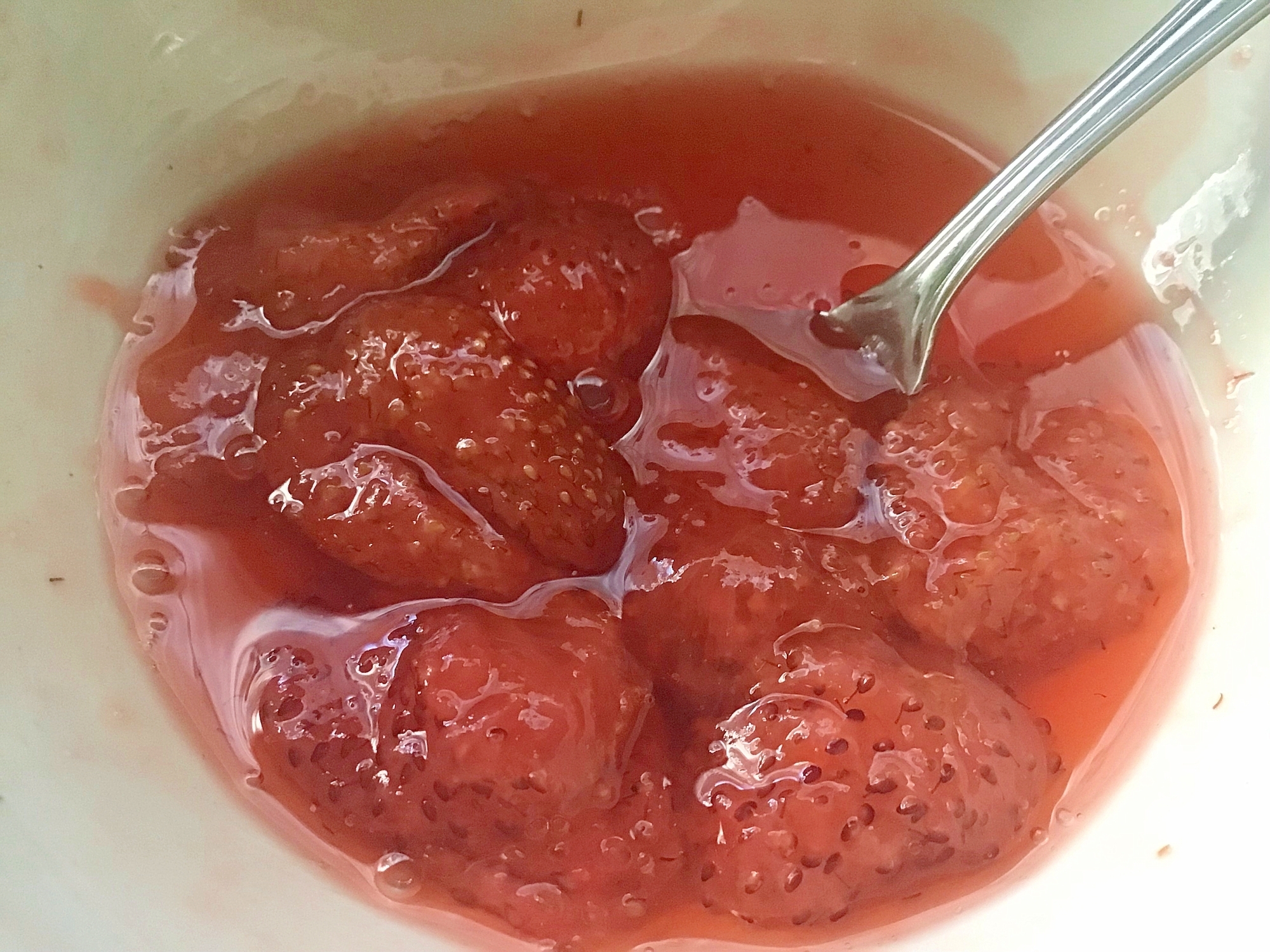 甘くない苺で♪簡単苺ソース