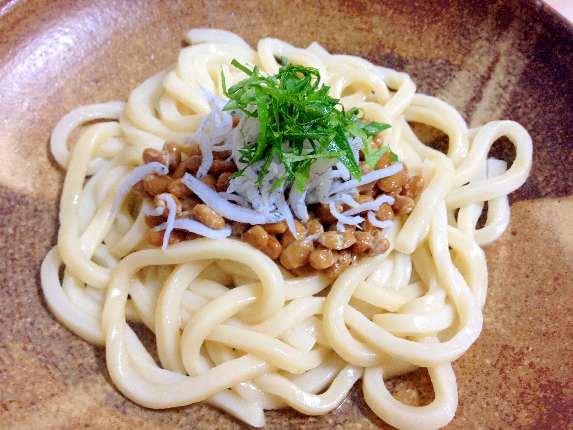 ぱぱっと！納豆しらすうどん