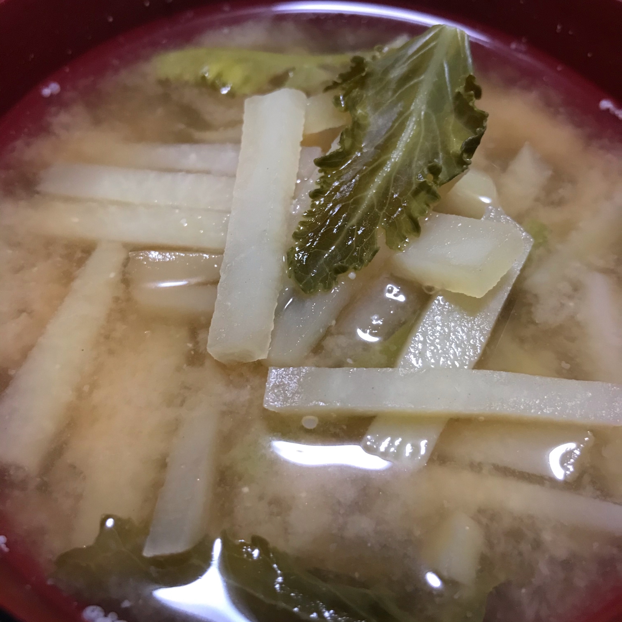 コールラビのお味噌汁