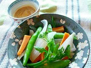 春野菜いっぱいのみそマヨネーズ温サラダ♪