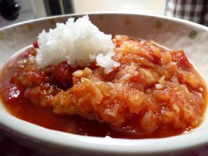 レンジで簡単☆トマトとおろしのカツ煮