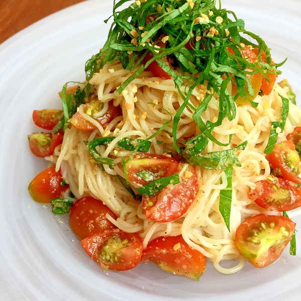 簡単 和えるだけ トマトと青じその冷製そうめん レシピ 作り方 By Aka Ru 楽天レシピ 簡単 和えるだけ トマトと青じその冷製そうめん レシピ 作り方 By Aka Ru 楽天レシピ