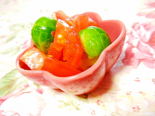 ❤芽キャベツとトマトのマリネ・ほんわりカレー味❤