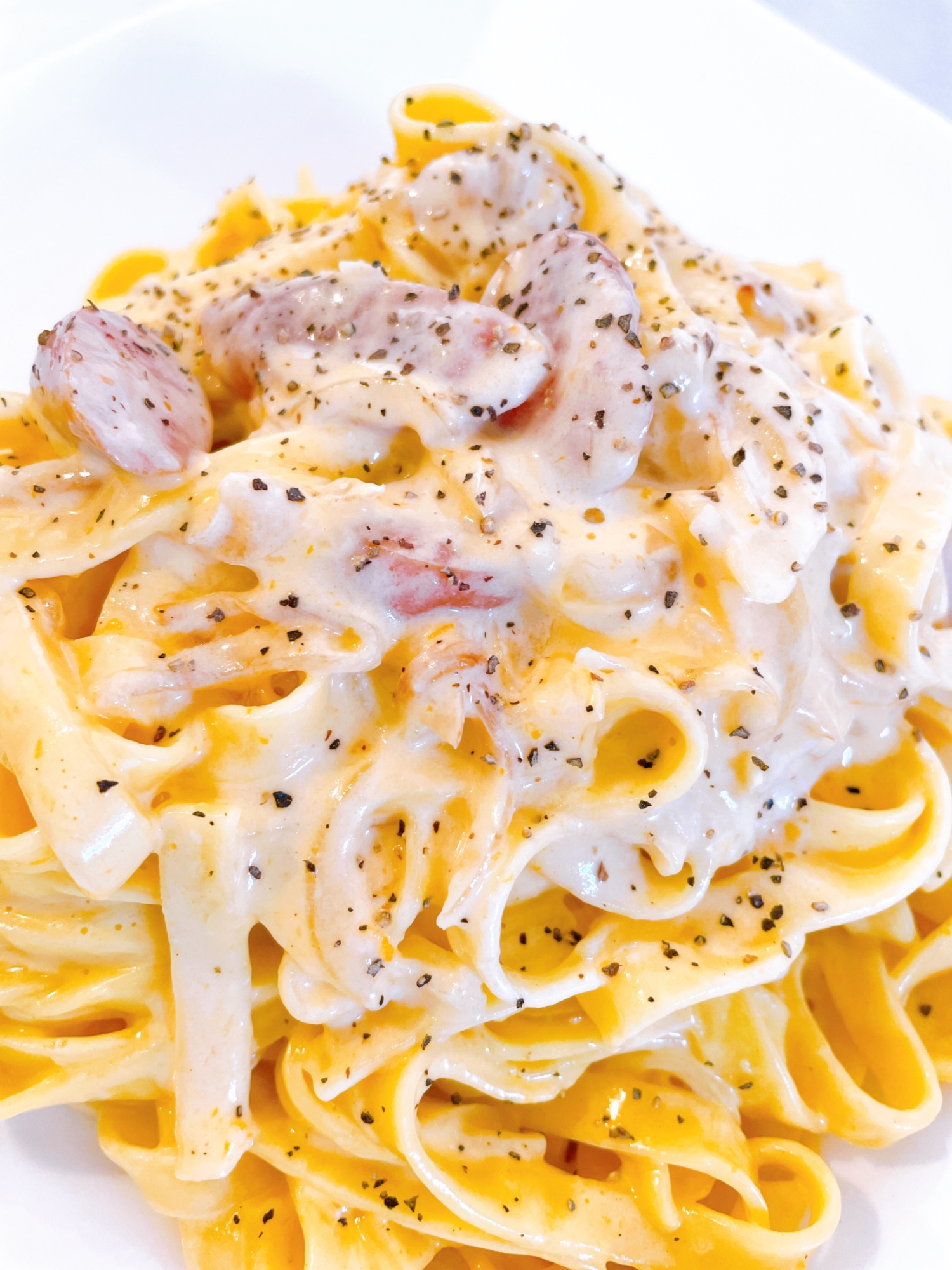 フェットチーネでカルボナーラ レシピ 作り方 By Miresso 楽天レシピ