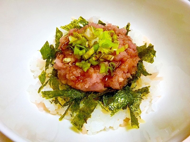 新生姜漬けご飯のネギトロ丼♡