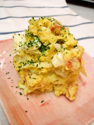 カレー風味のスパイシーポテトサラダ レシピ 作り方 By Nao S 楽天レシピ