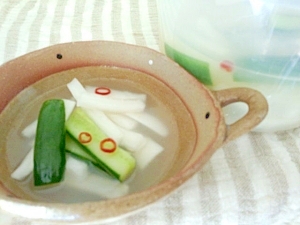 韓国水キムチ/トンチミ風☆大根とキュウリのお漬物