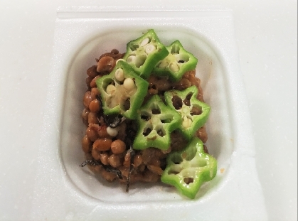 オクラと塩昆布のおかか納豆