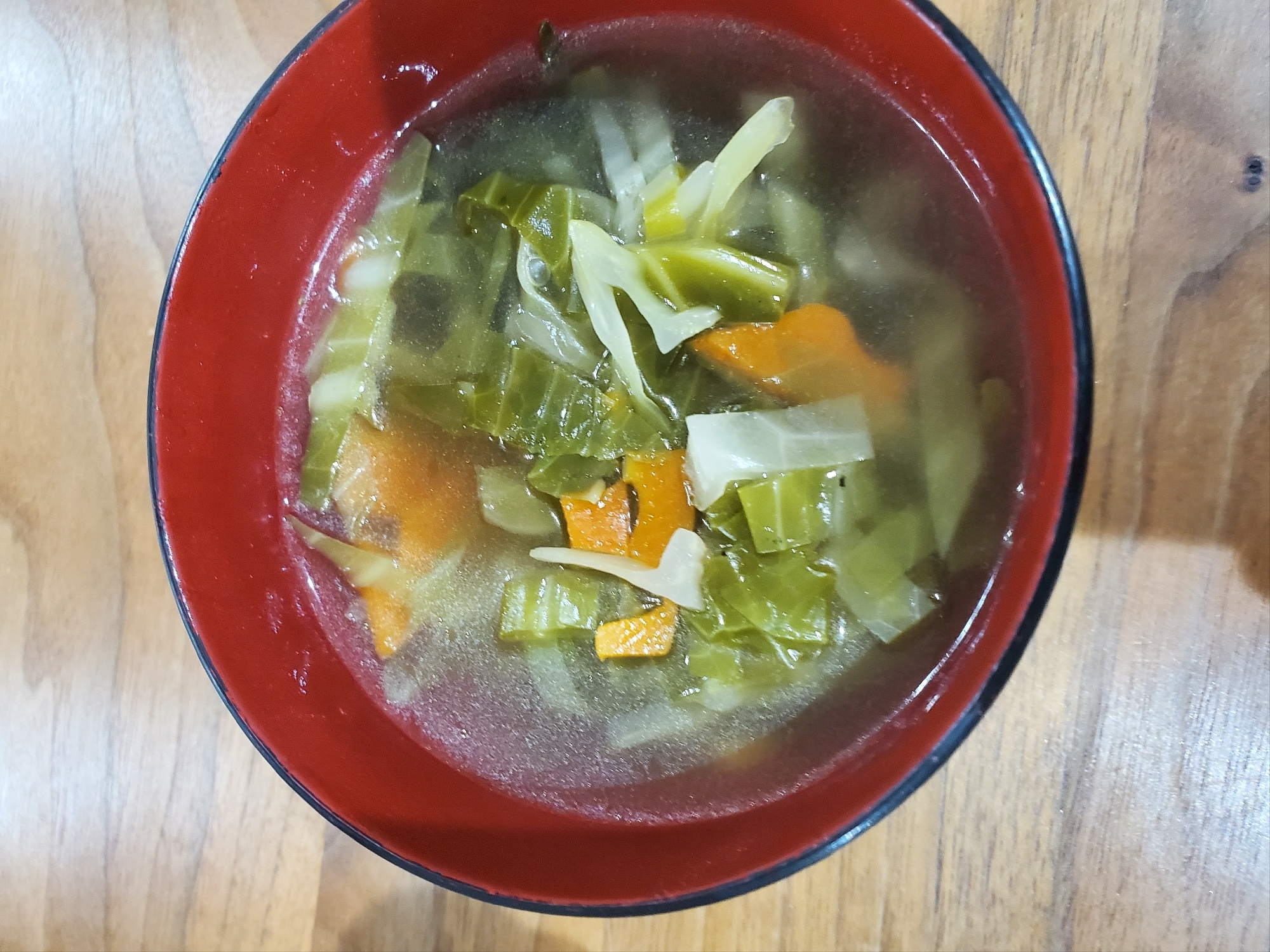 キャベツの外葉のスープ