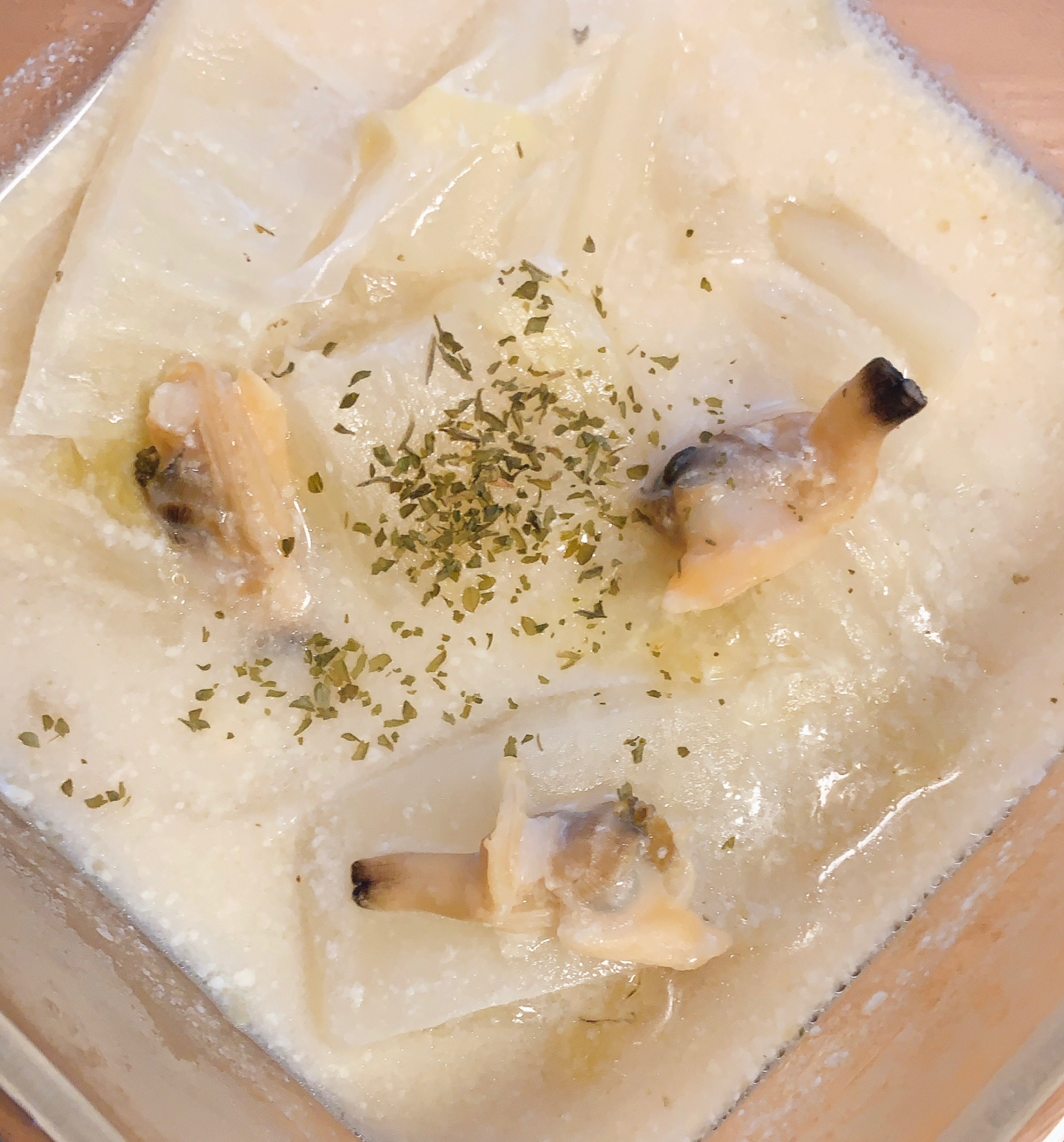 トロトロ白菜とアサリの豆乳チャウダー