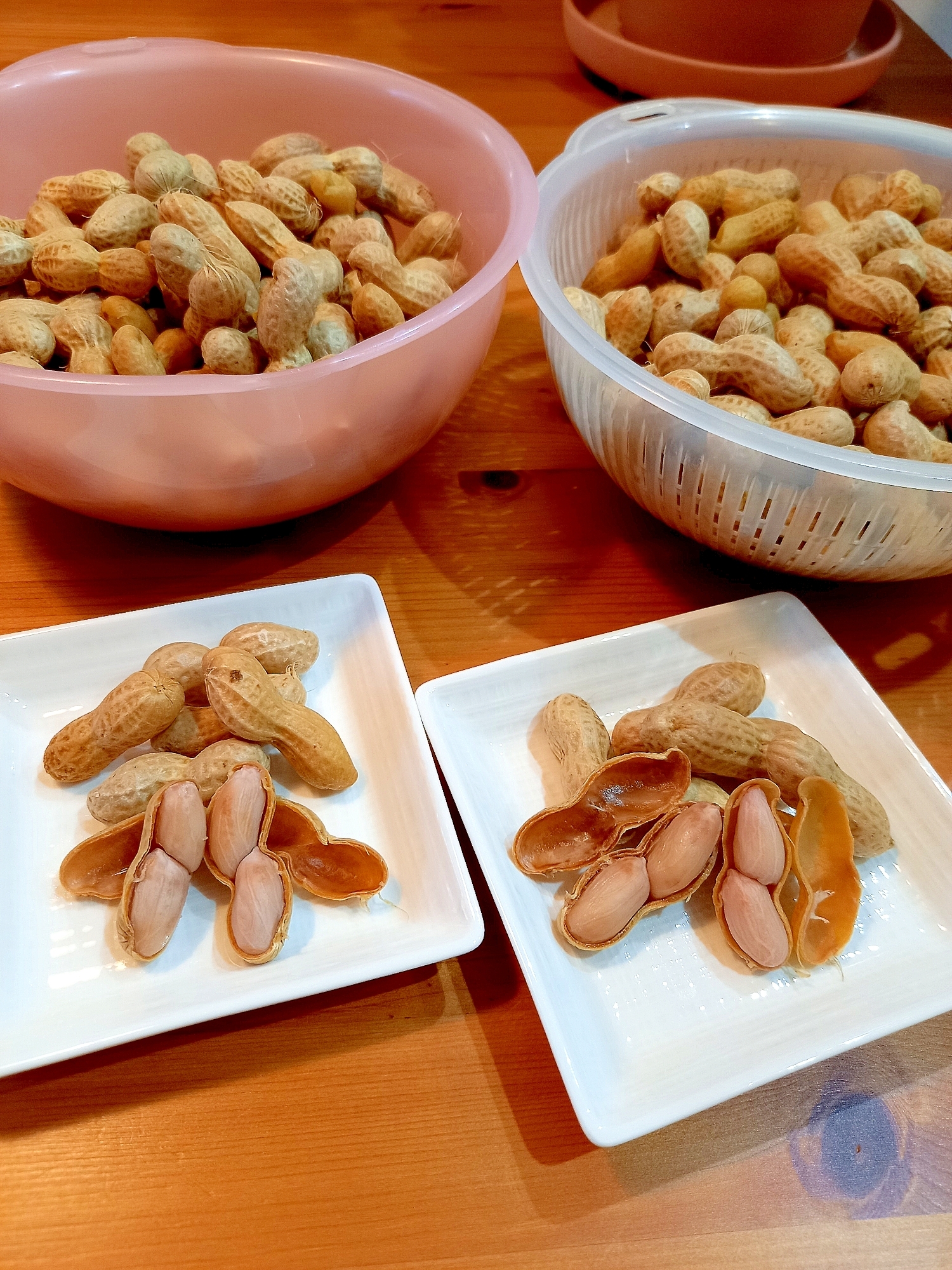 生落花生の茹で方 鍋と圧力鍋の茹で方比較 レシピ 作り方 By Genkororin 楽天レシピ