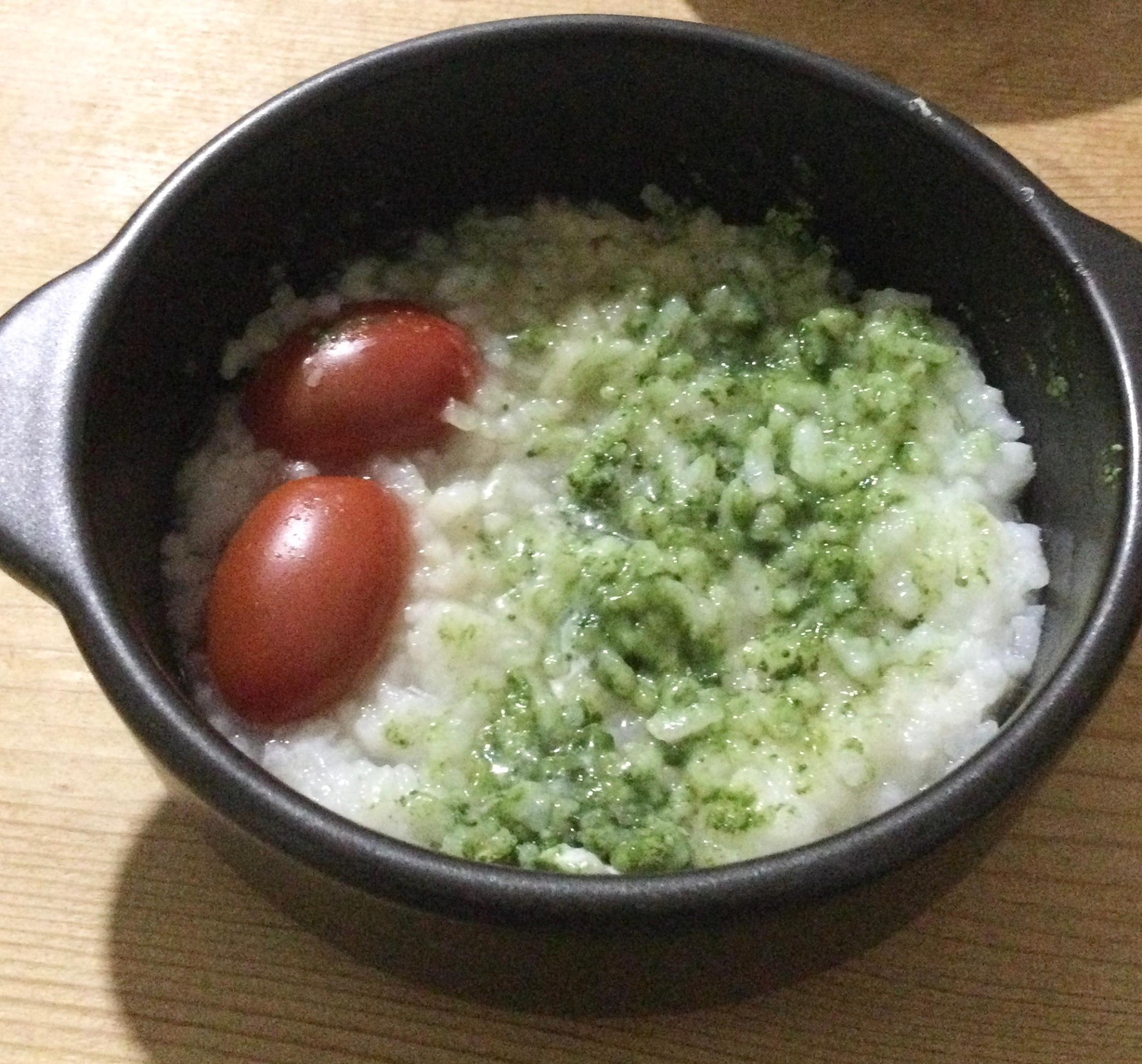 ミニトマトそば粉明日葉ご飯♪