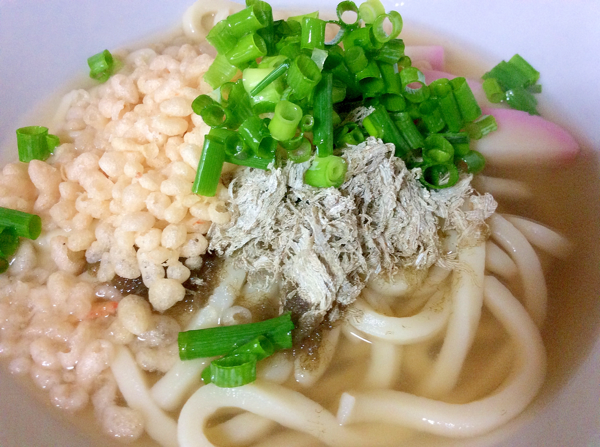 我が家の簡単たぬきうどん