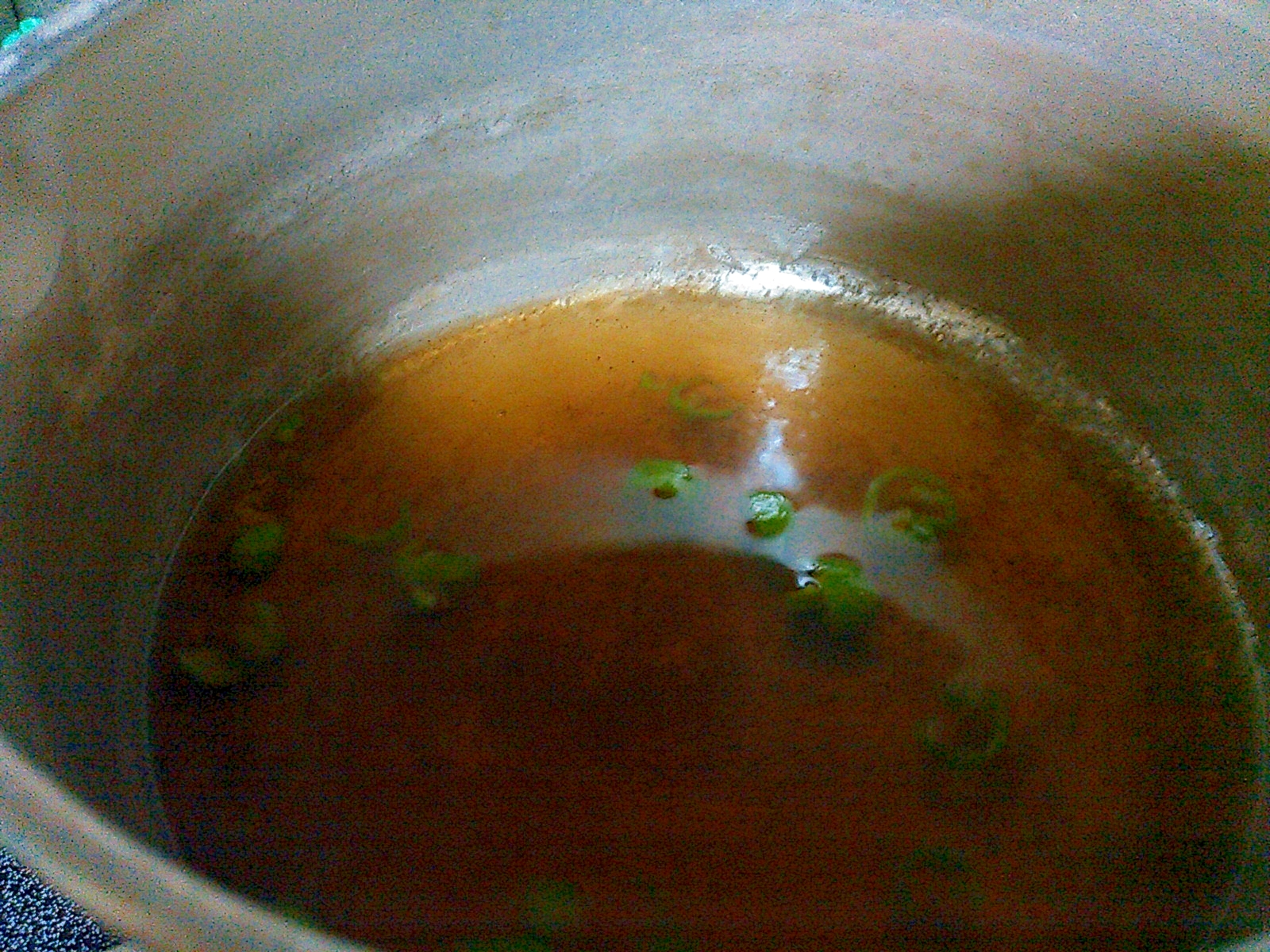 刻みネギの醤油スープ