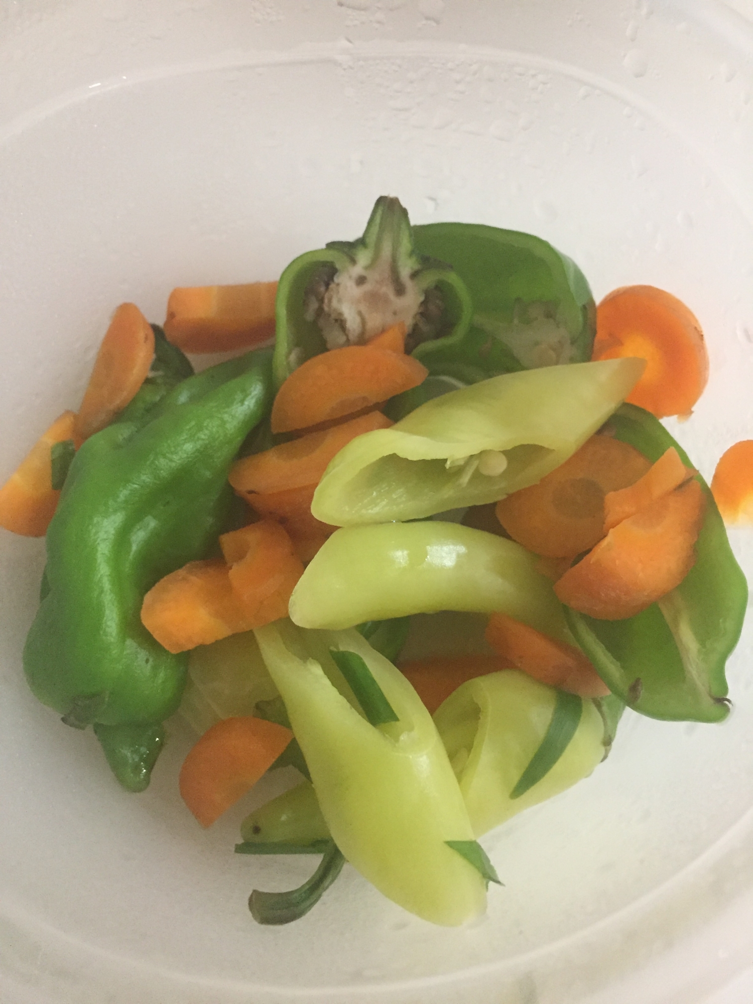 温野菜で食べやすいピーマン蒸し レシピ 作り方 By へんてこへんてこママ 楽天レシピ