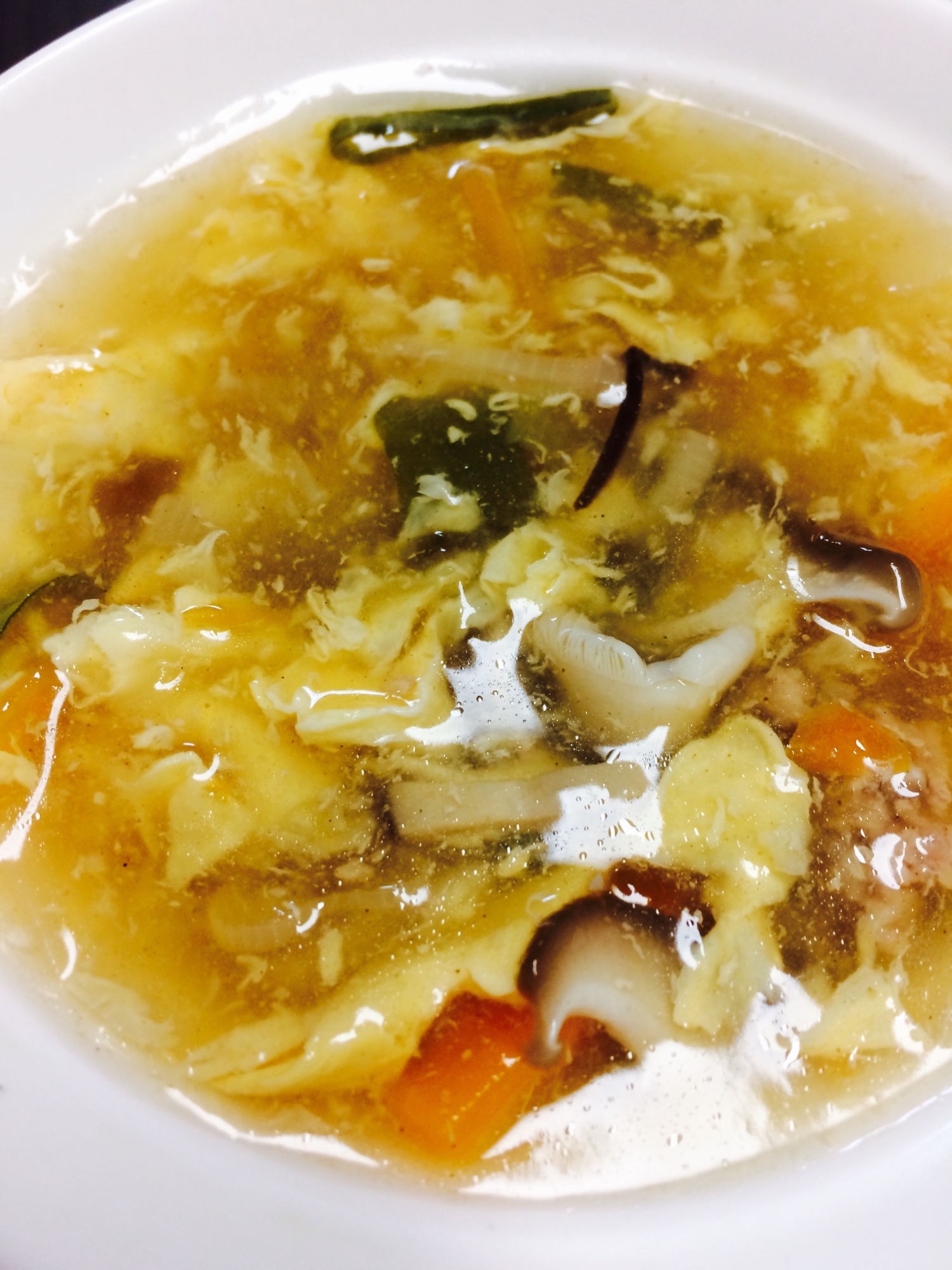 椎茸と玉子のとろとろスープ