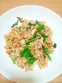 タケノコと菜の花の春の炒めごはん