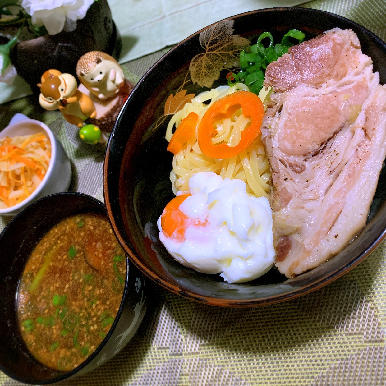 塩豚(̂•͈Ꙫ•͈⑅﻿)̂୭つけ麺ラーメン