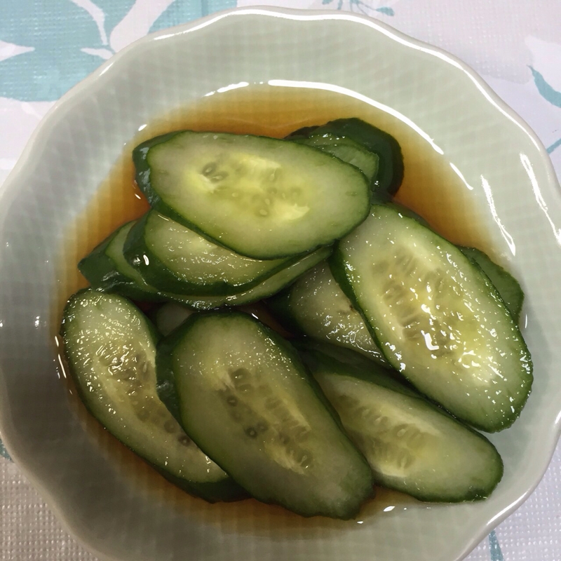 わさびと麺つゆで(*^^*)きゅうりのお漬物★