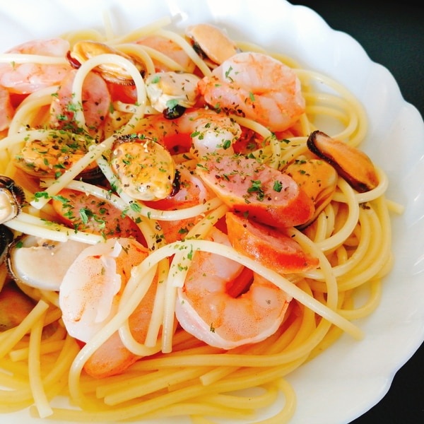 ムール貝とえびとウインナーのパスタ レシピ 作り方 By はじゃじゃ 楽天レシピ ムール貝とえびとウインナーのパスタ レシピ 作り方 By はじゃじゃ 楽天レシピ