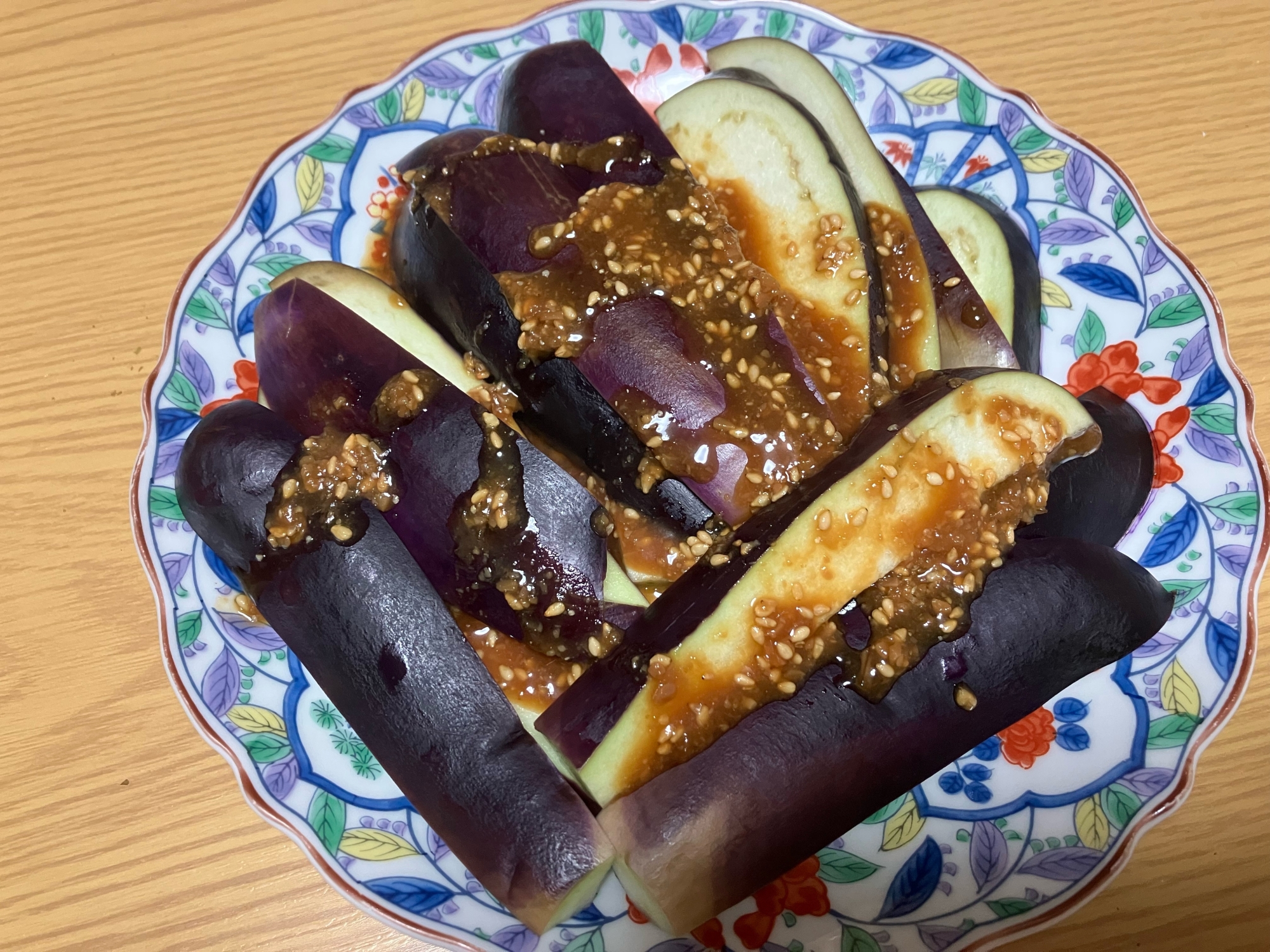 レンジで簡単！茄子の味噌ごまダレ☆彡