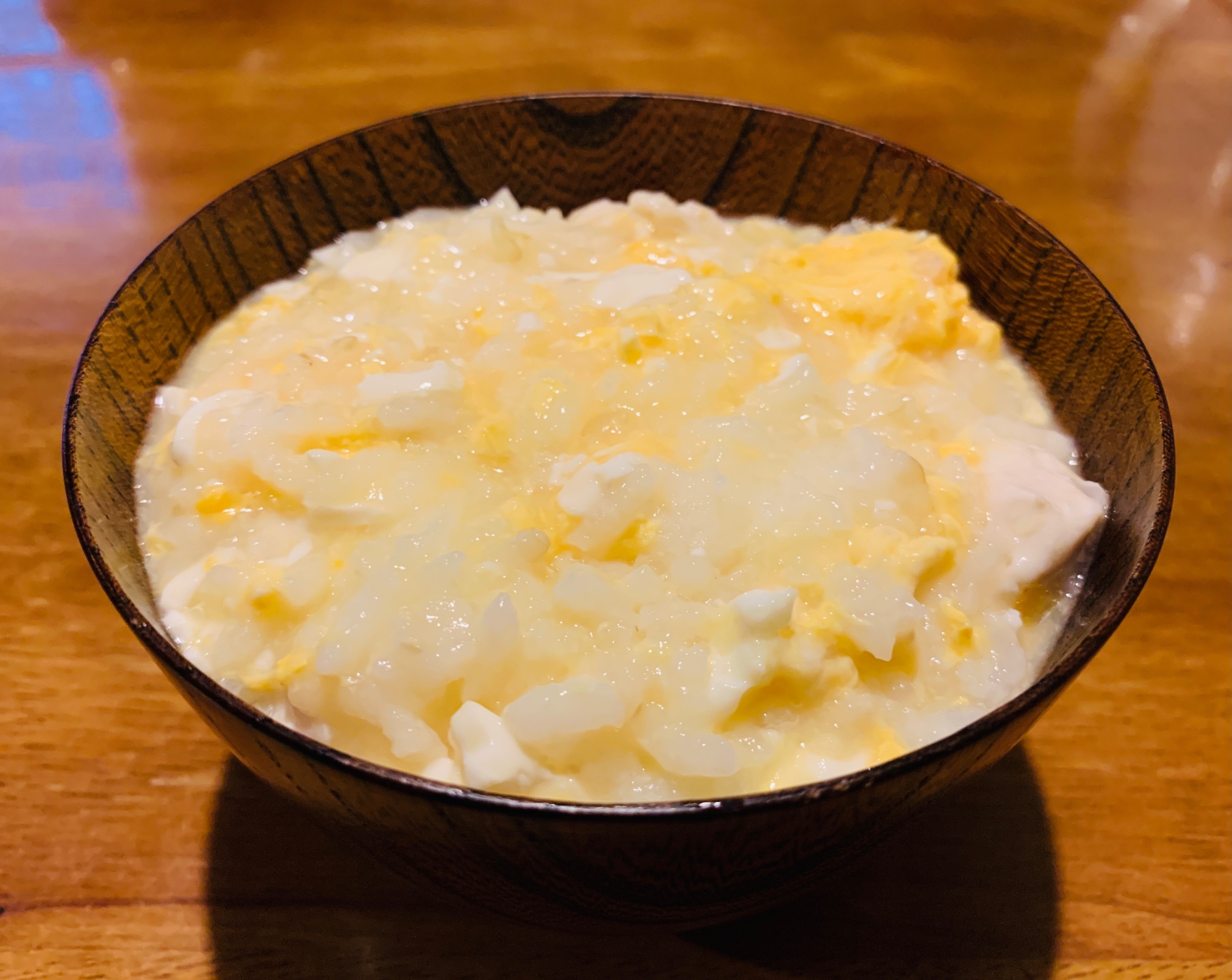 高タンパク低カロリー!鶏ささみと卵お豆腐の中華風粥