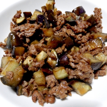 なすと牛ひき肉のスパイシー炒め★