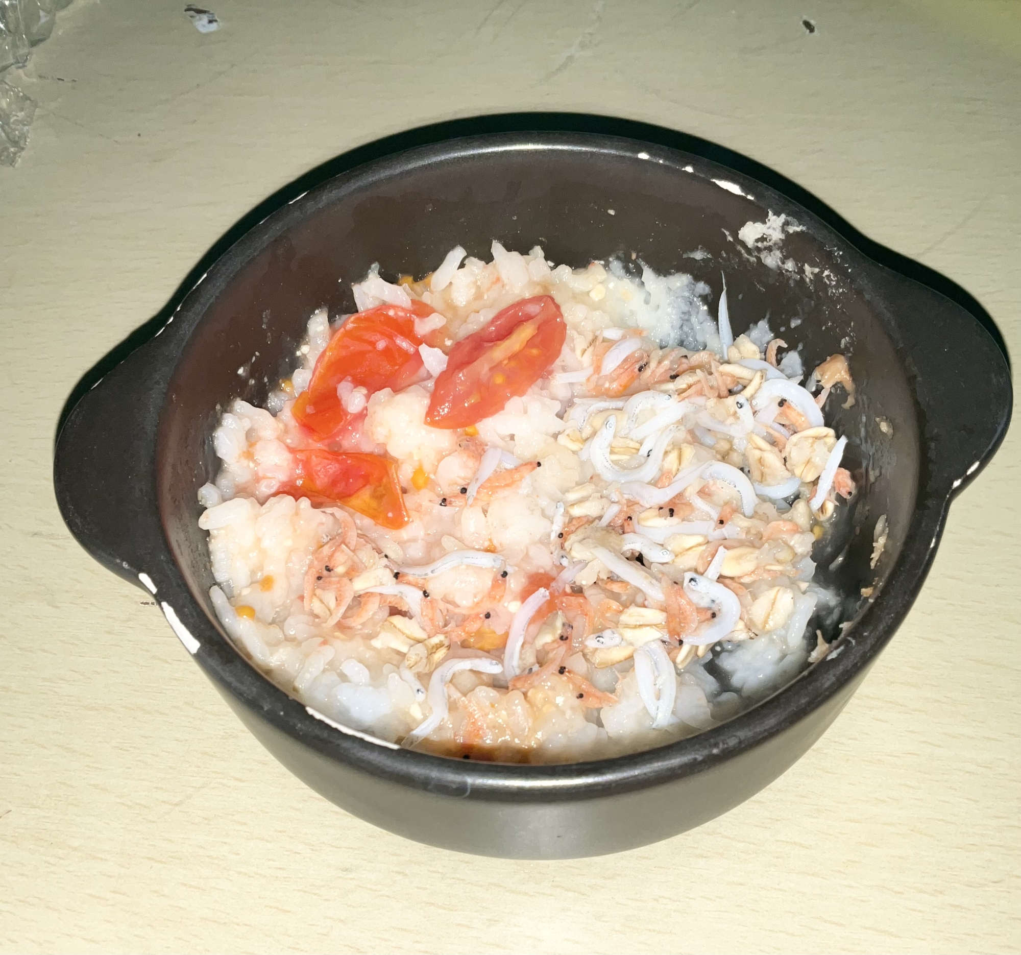 ミニトマトしらすあみえびご飯