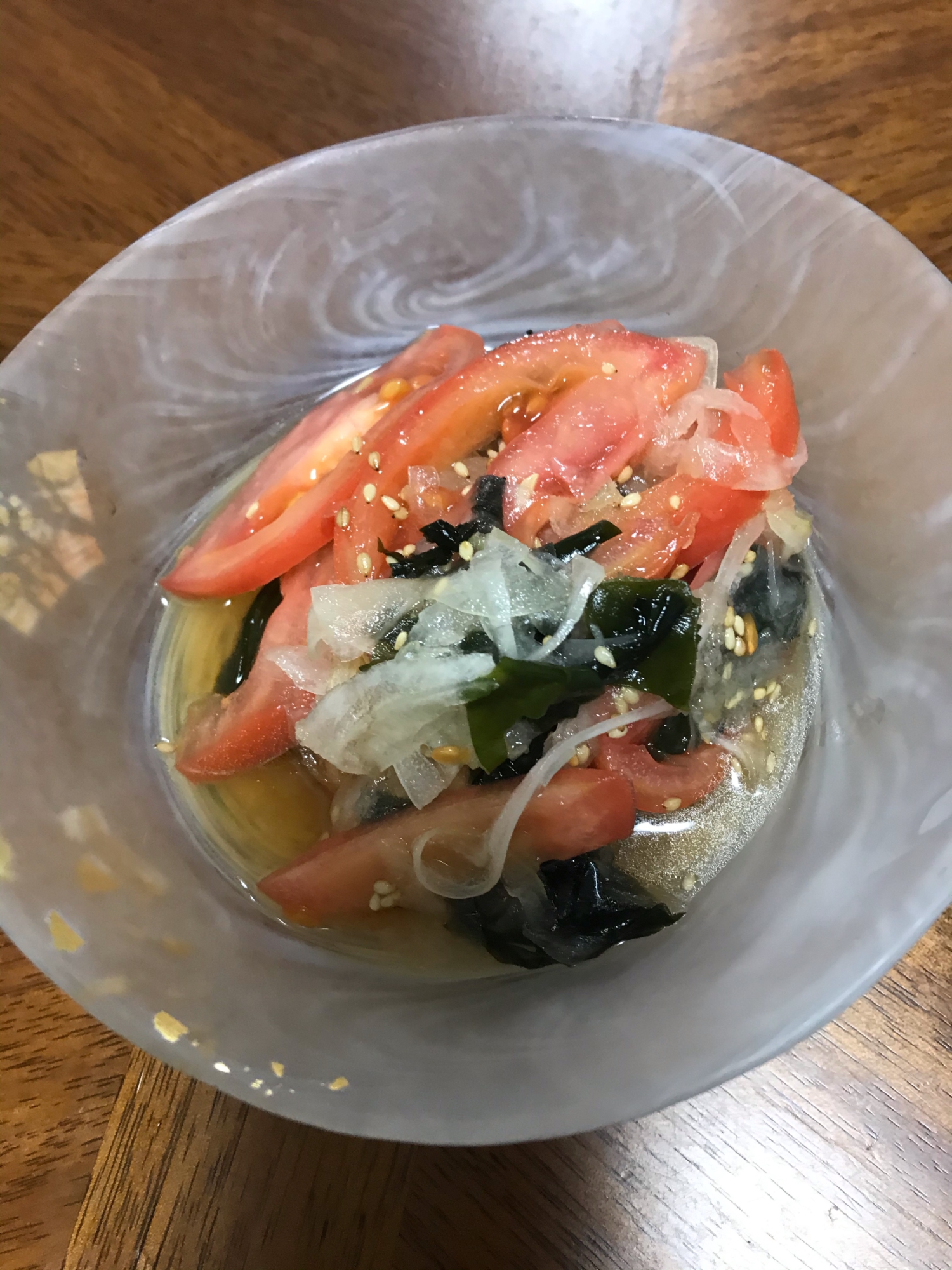 トマトとワカメの酢の物