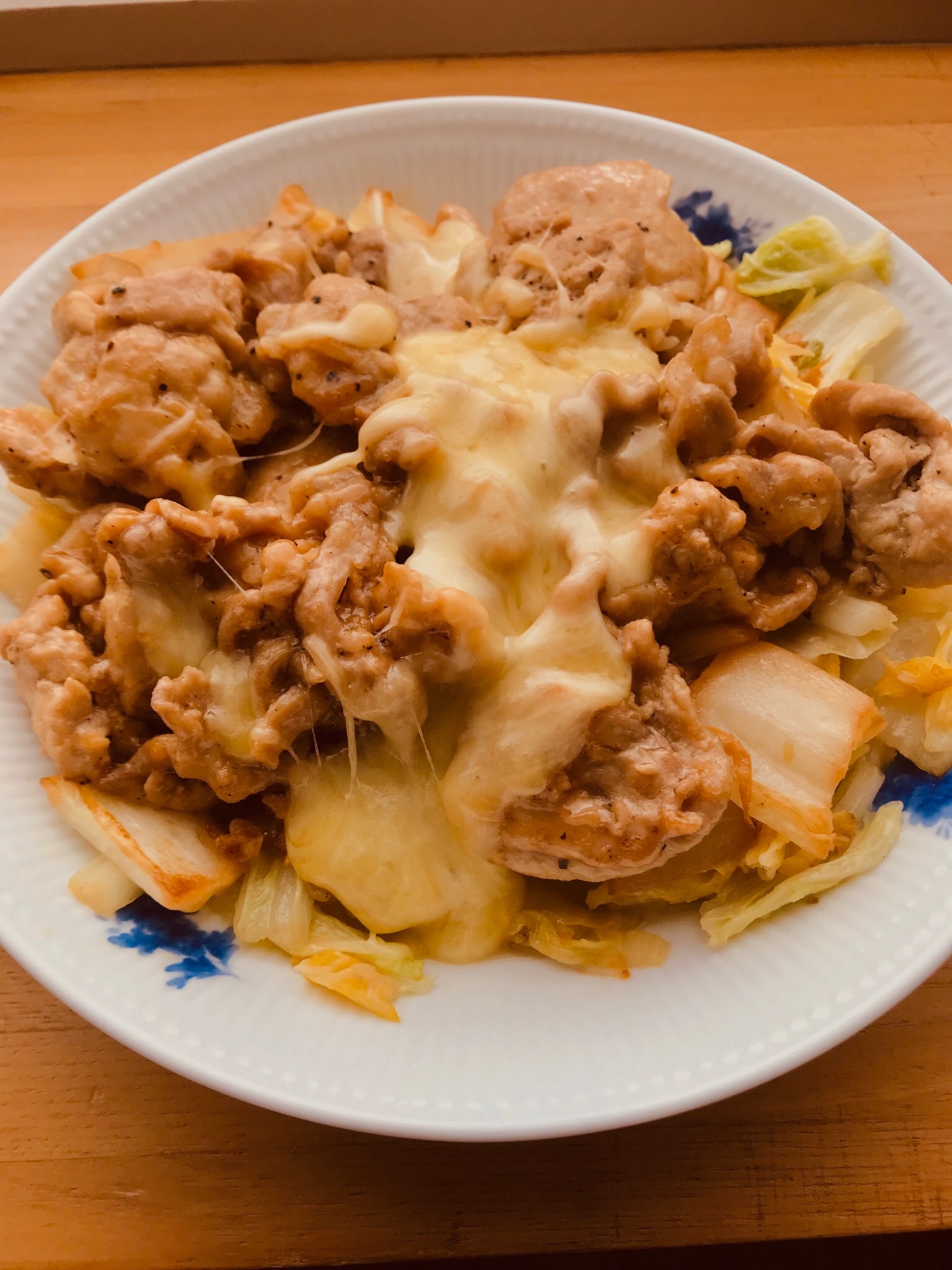 【極旨レシピ】白菜と豚肉の小麦粉チーズ甘辛炒め