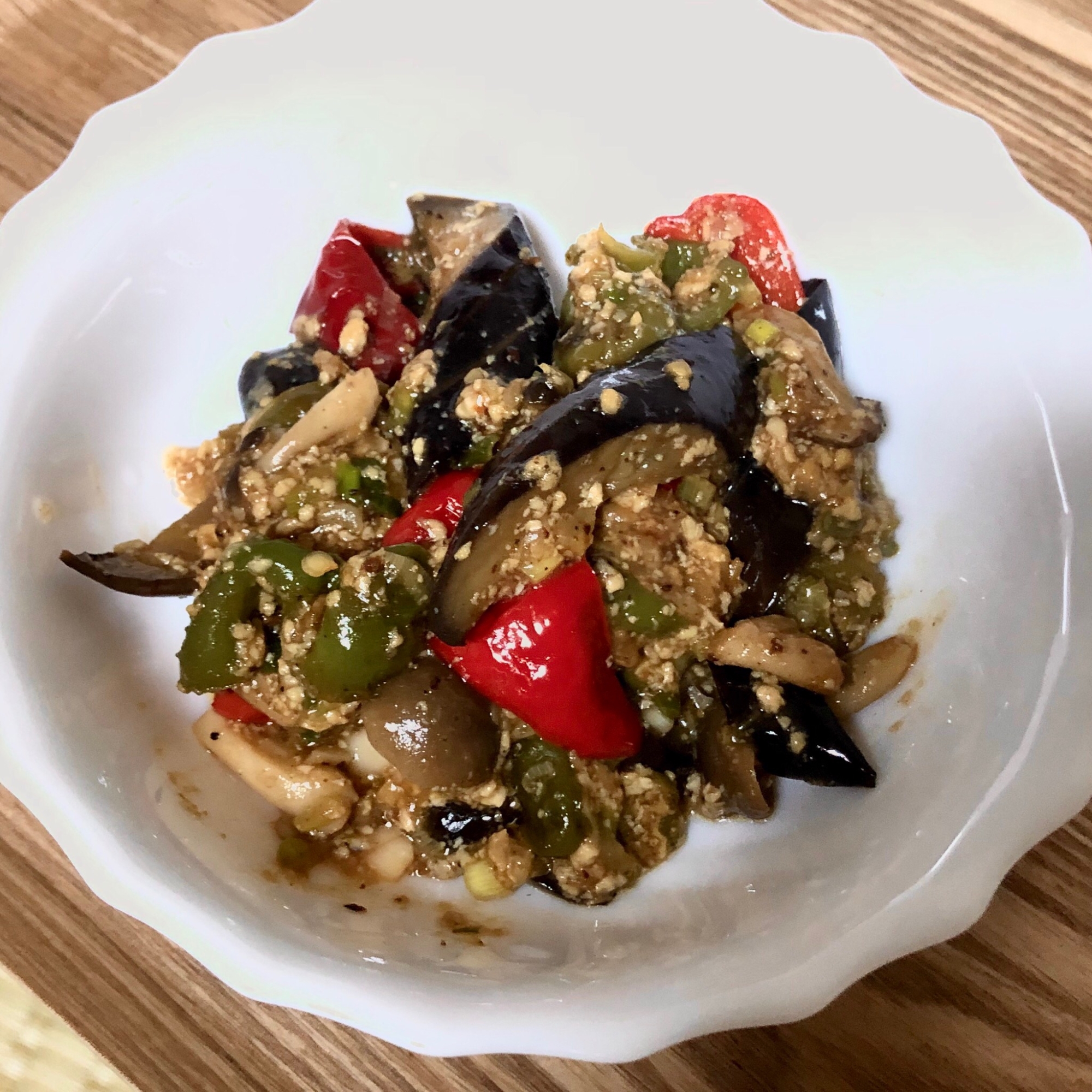 辛くない！麹の豆腐そぼろ麻婆茄子【ヴィーガン】