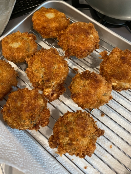 かぼちゃほくほく♡チーズがとろーり♡美味コロッケ♡