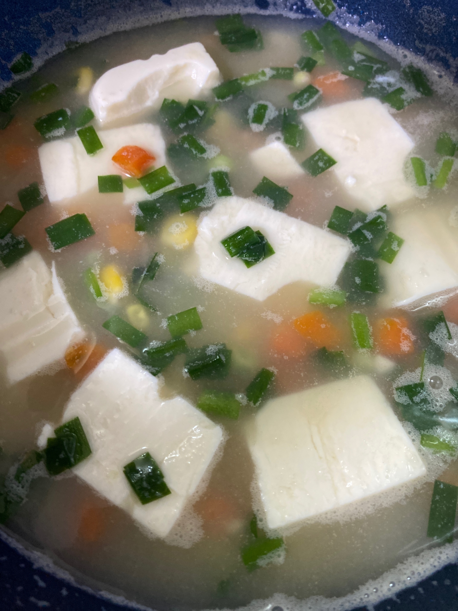 海鮮風味ベジタブル豆腐スープ