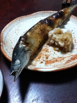 秋刀魚の七味ショウガ焼き