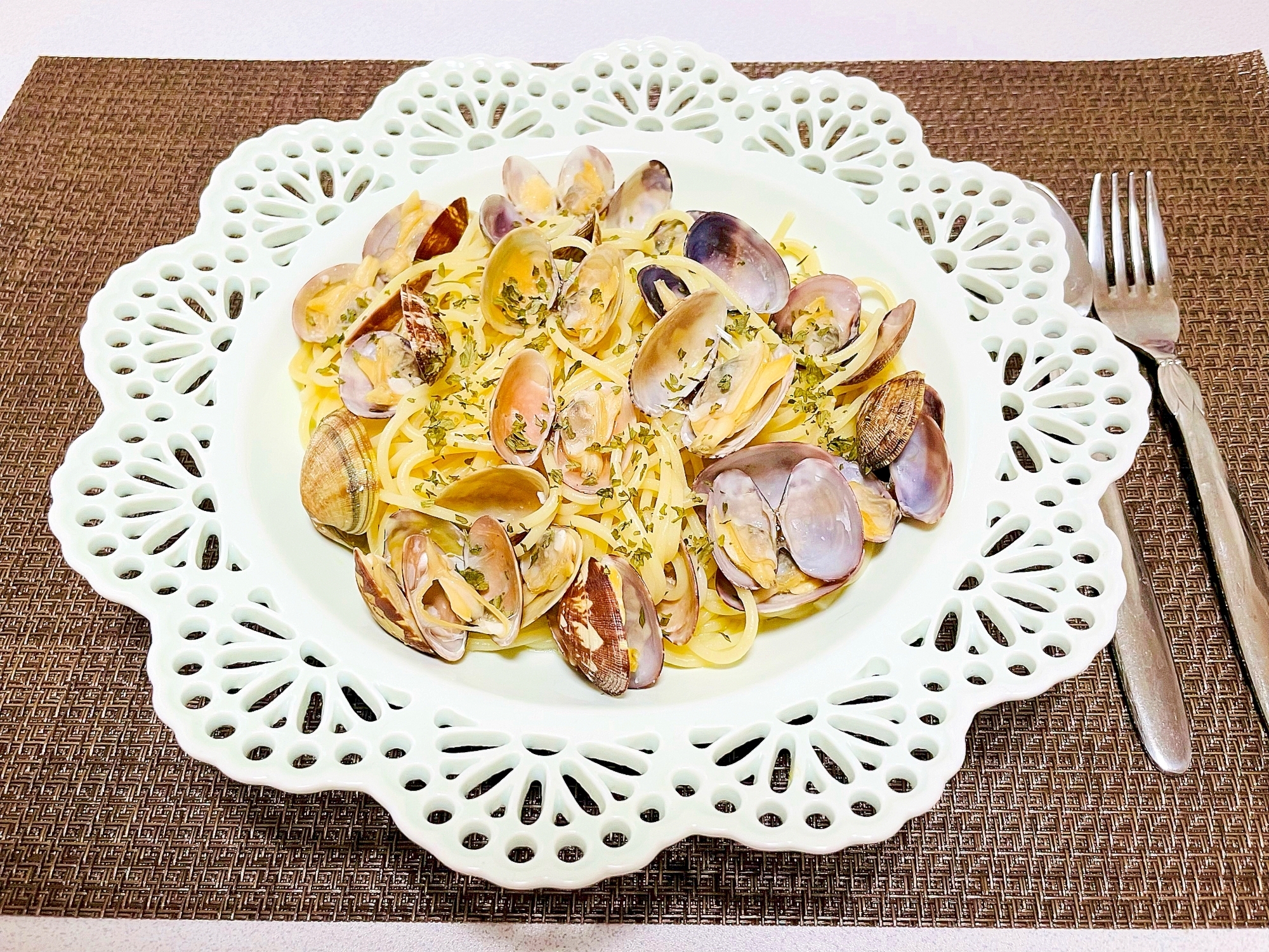 冷凍あさりで簡単☆具だくさんの贅沢ボンゴレ