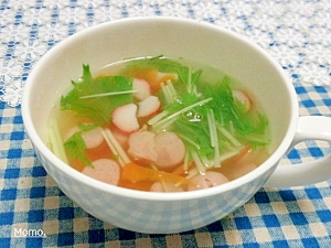 水菜とニンジンのスープ