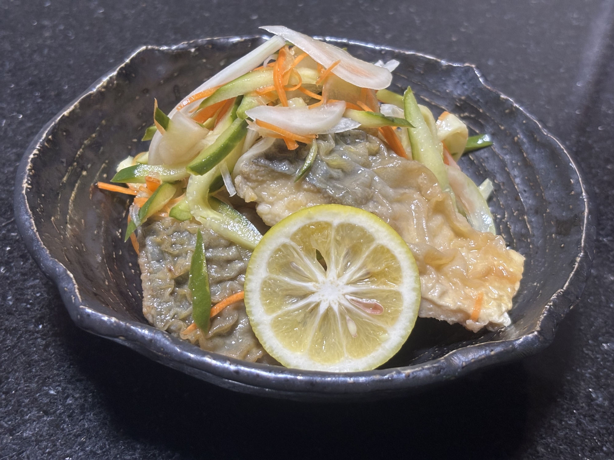カレー風味のお魚で、野菜たっぷり南蛮漬け♬