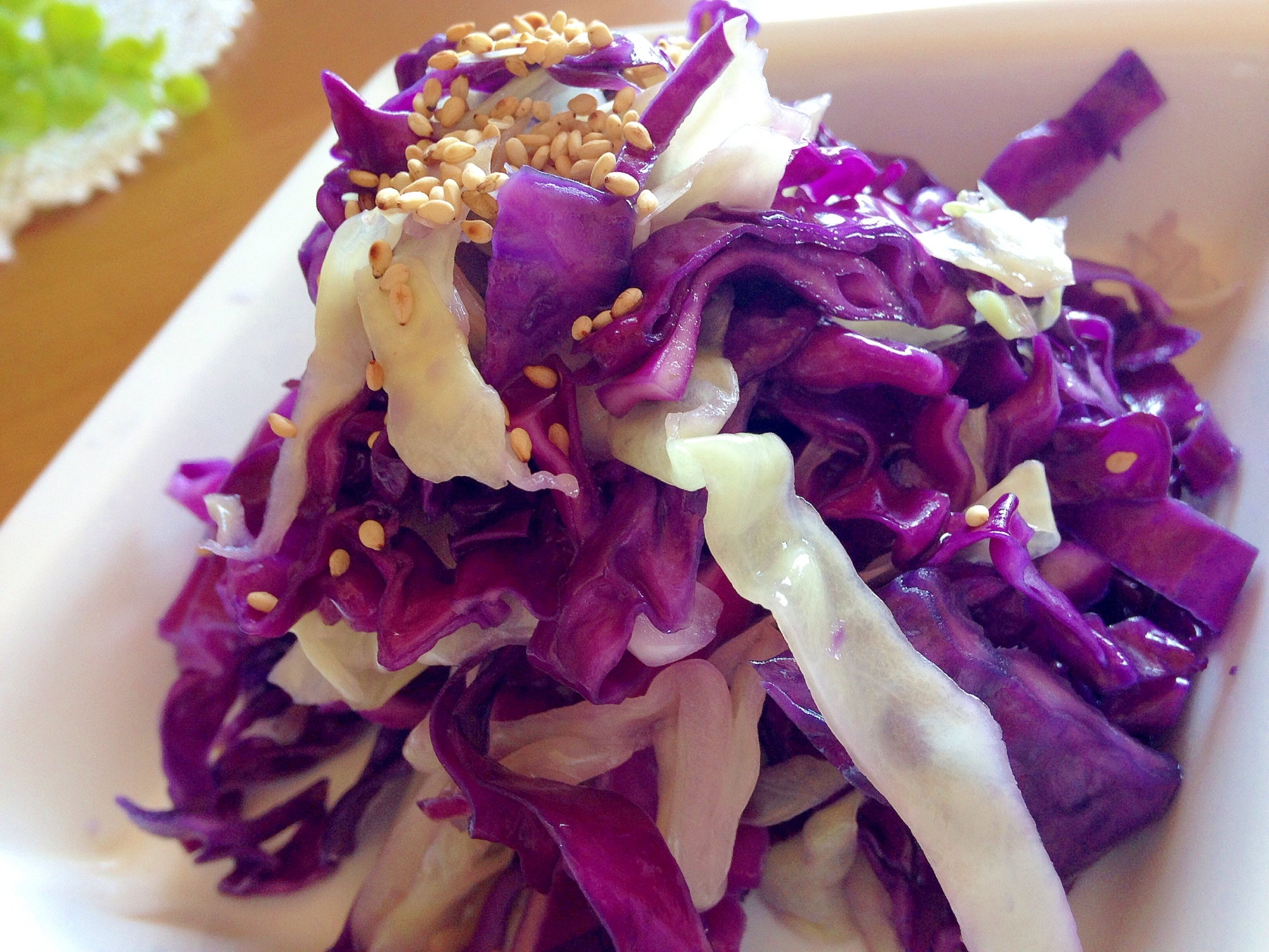 紫キャベツのホットサラダ
