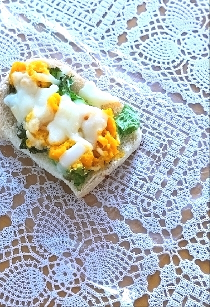 かぼちゃサラダチーズトースト