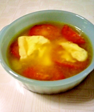 焼きトマトのオニオングラタンスープ