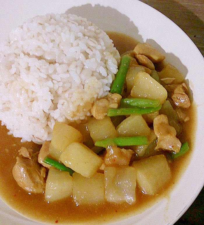 大根と鶏肉のカレーライス