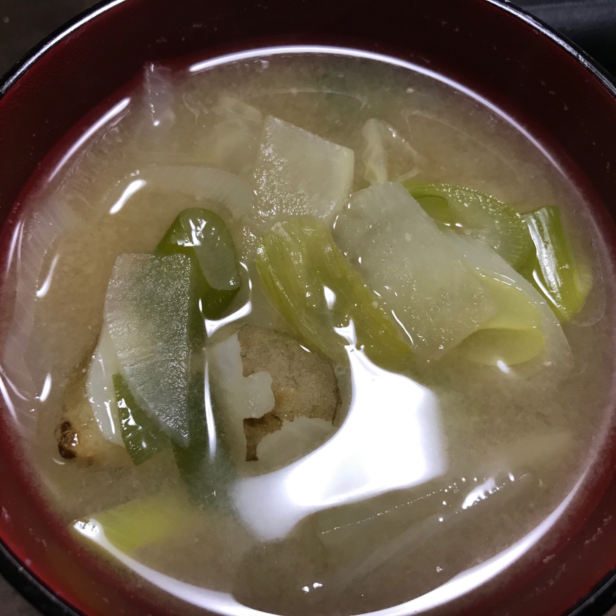 菊芋たっぷりのお味噌汁