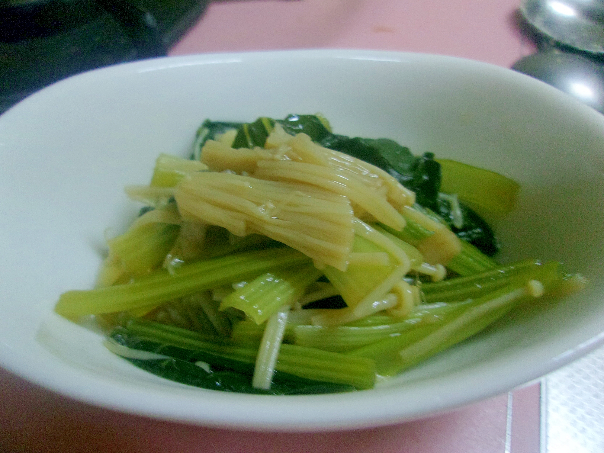 小松菜とエノキタケの煮びたし